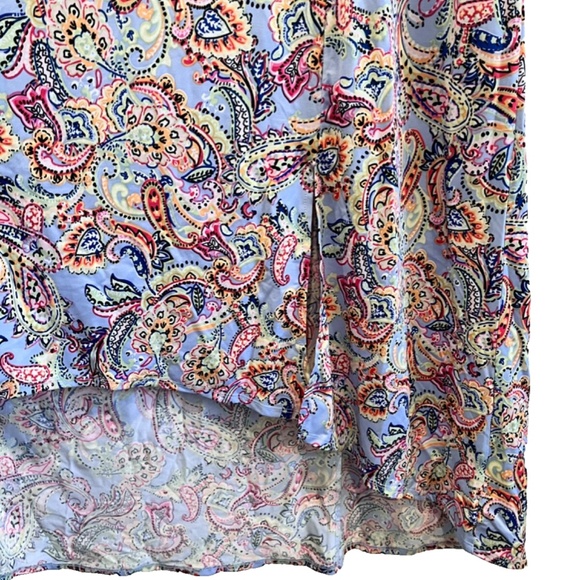 NY Collection Women's Multi-Color Paisley Cold Shoulder Midi Dress Plus Sz 2XWP - Picture 10 of 15